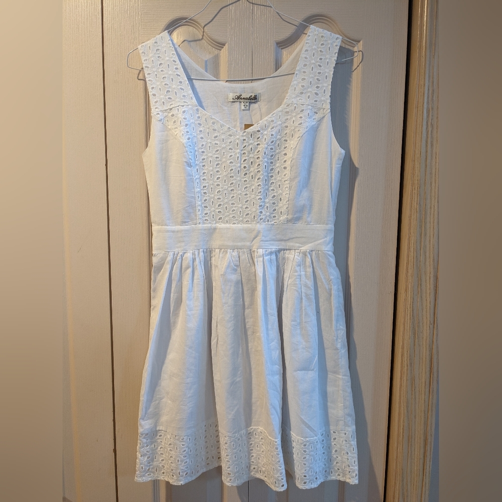 NWT white Francesca dress size medium.